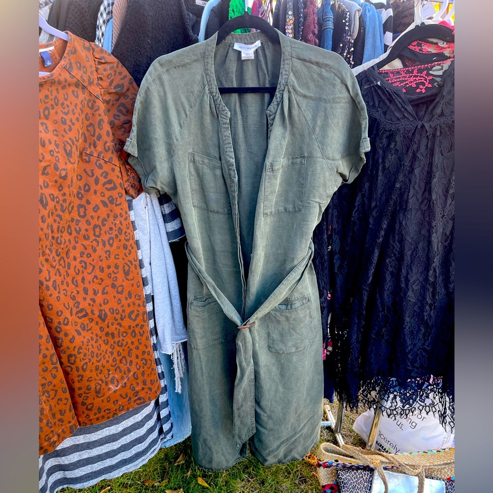 Lucky Brand Green belted Dress